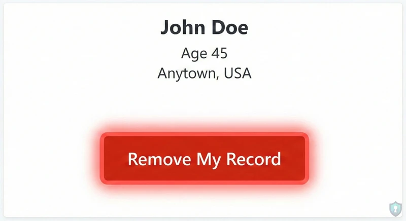 The "Remove My Record" button is located at the top of the individual profile page, but only if you started from the removal link.